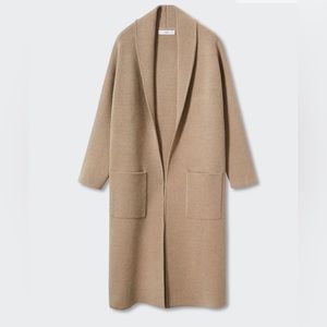 MANGO NWT Coatigan Oversized knitted with pockets